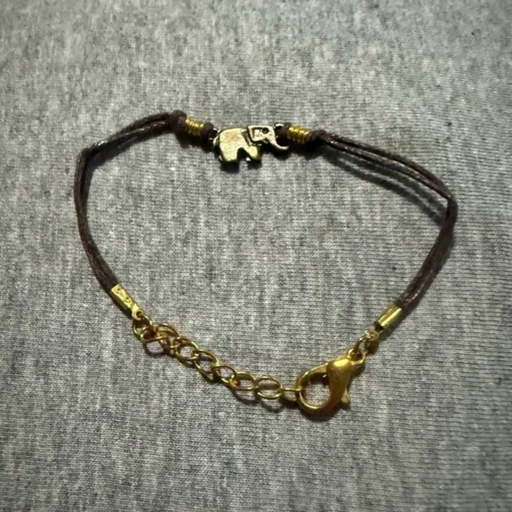 Elephant Charm Bracelet with Gold Accents